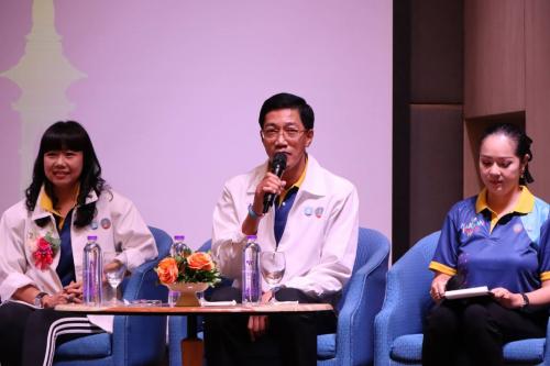 งานแถลงข่าวการจัดกิจกรรมเดิ่น - วิ่งข้ามโขง “นครพนม – คำม่วน มาราธอน 2566”